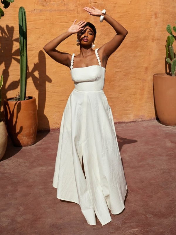 Bow Hem Swing Maxi Dress