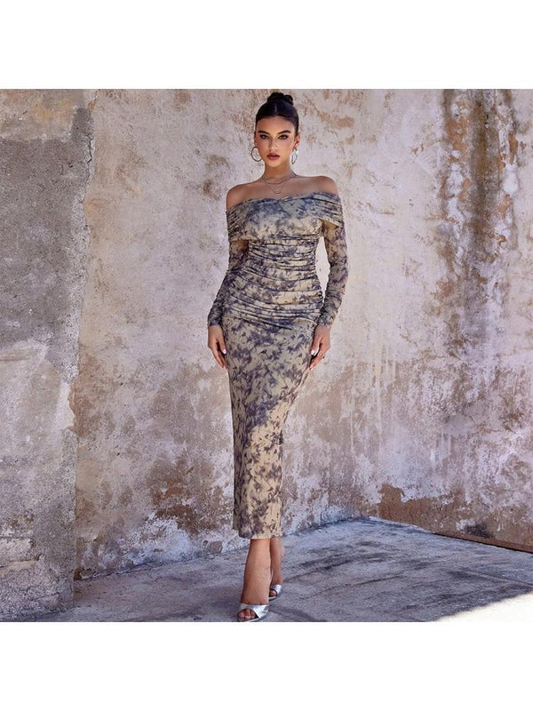 Crystal Shine Rhinestone Midi Dress